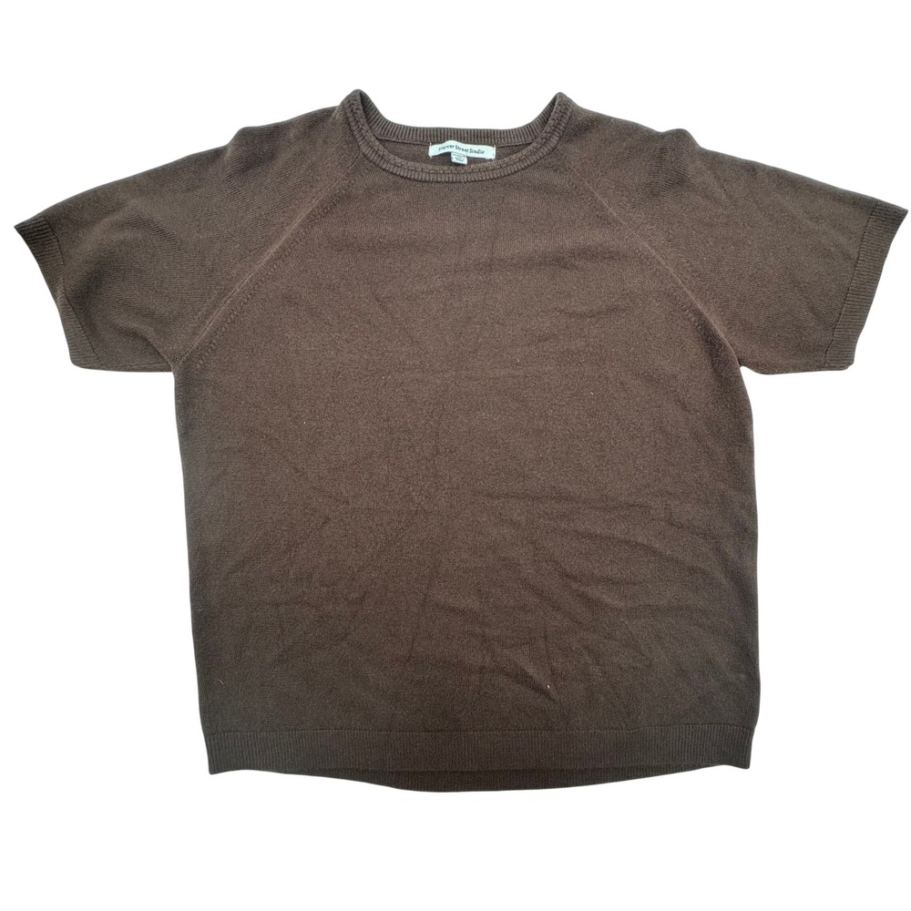 Mercer Street Studio Brown Short‎ Sleeve Knit Sweater Women's XXL
